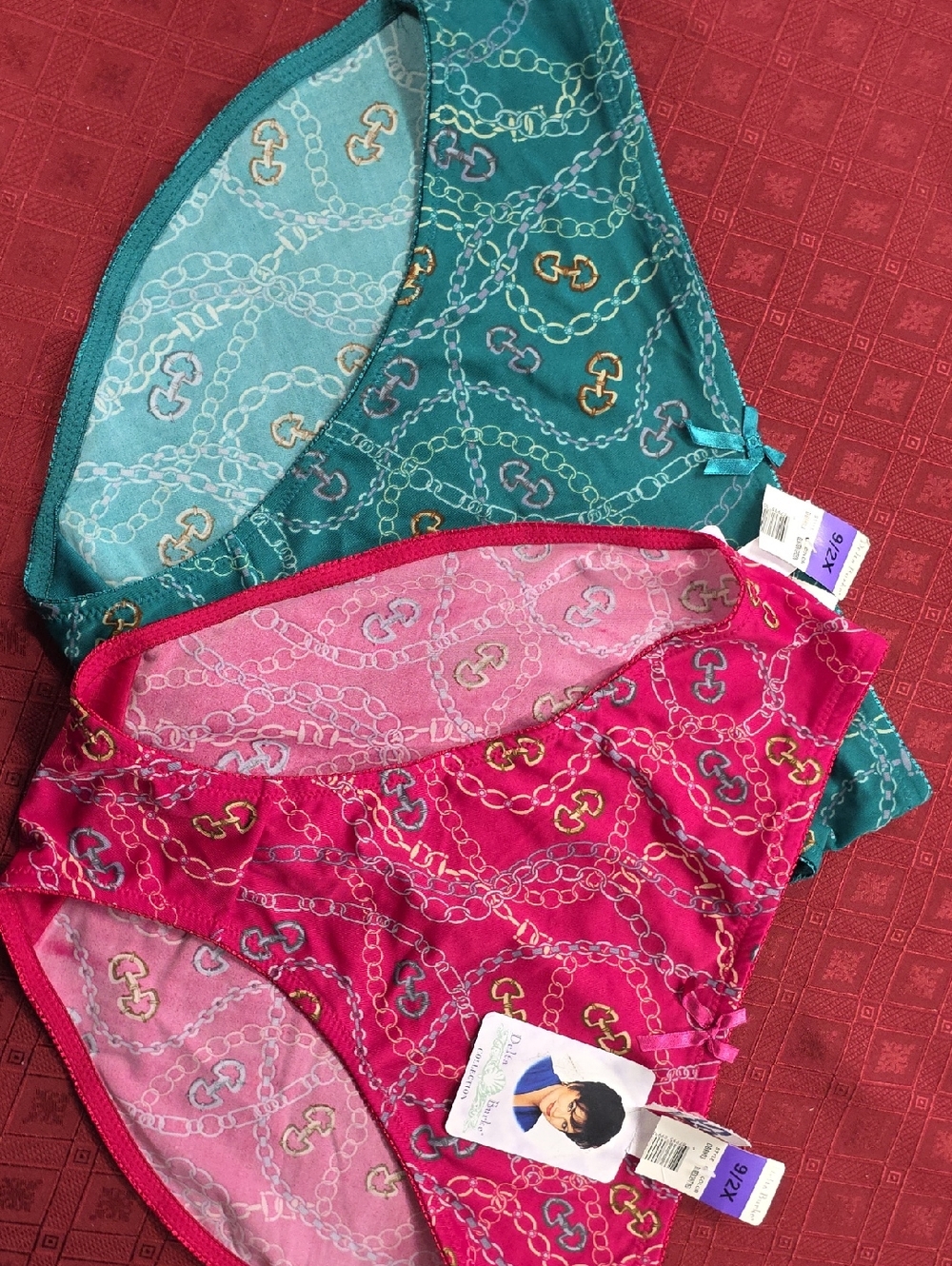 Delta Burke Pink Chain Link Bikini Bottoms